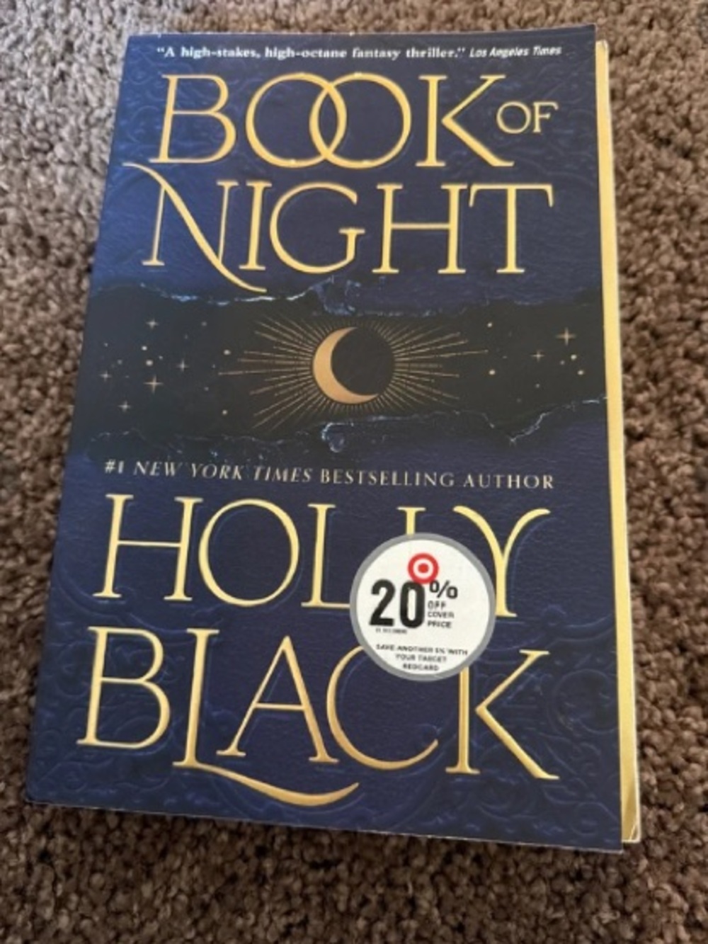 Book of Night Wall Art Print — Navy and Gold